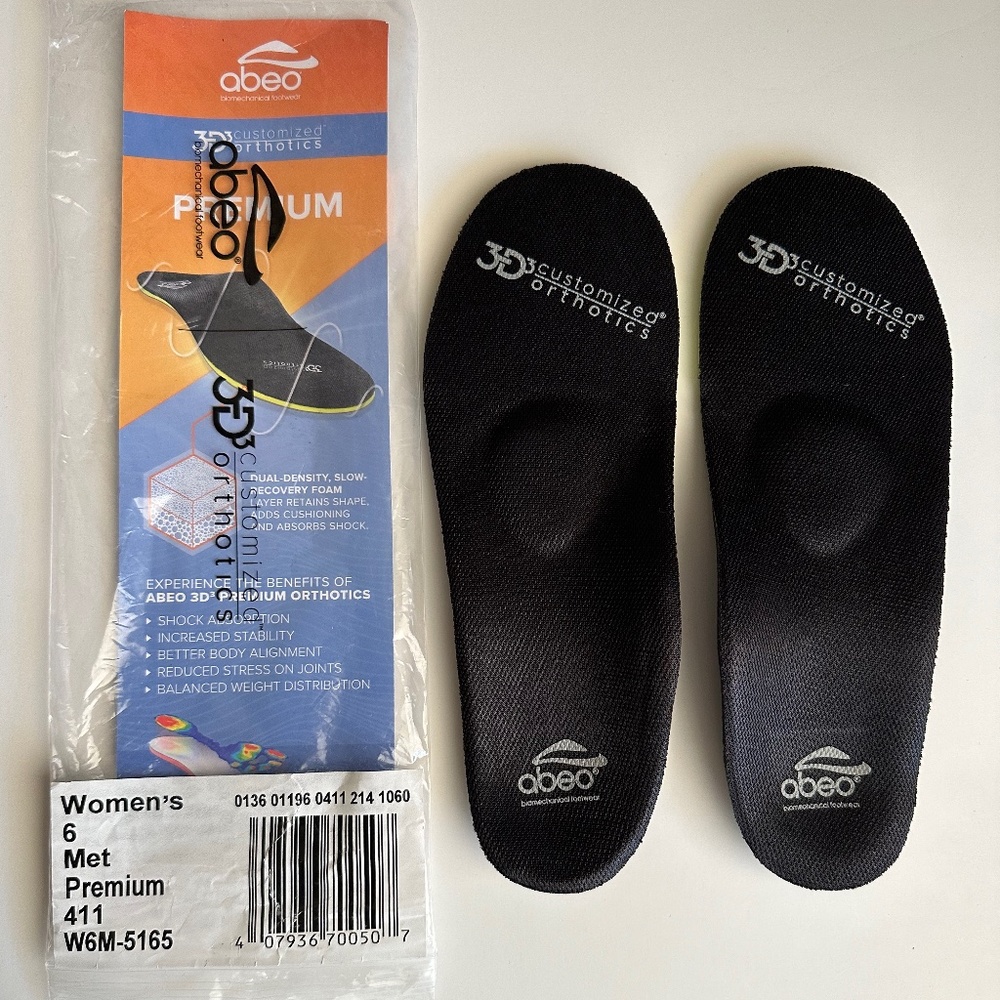 NWT Abeo orthotic inserts/insoles